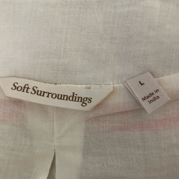 Soft Surroundings Red and Cream Floral Blazer  NWOT - Picture 3 of 5